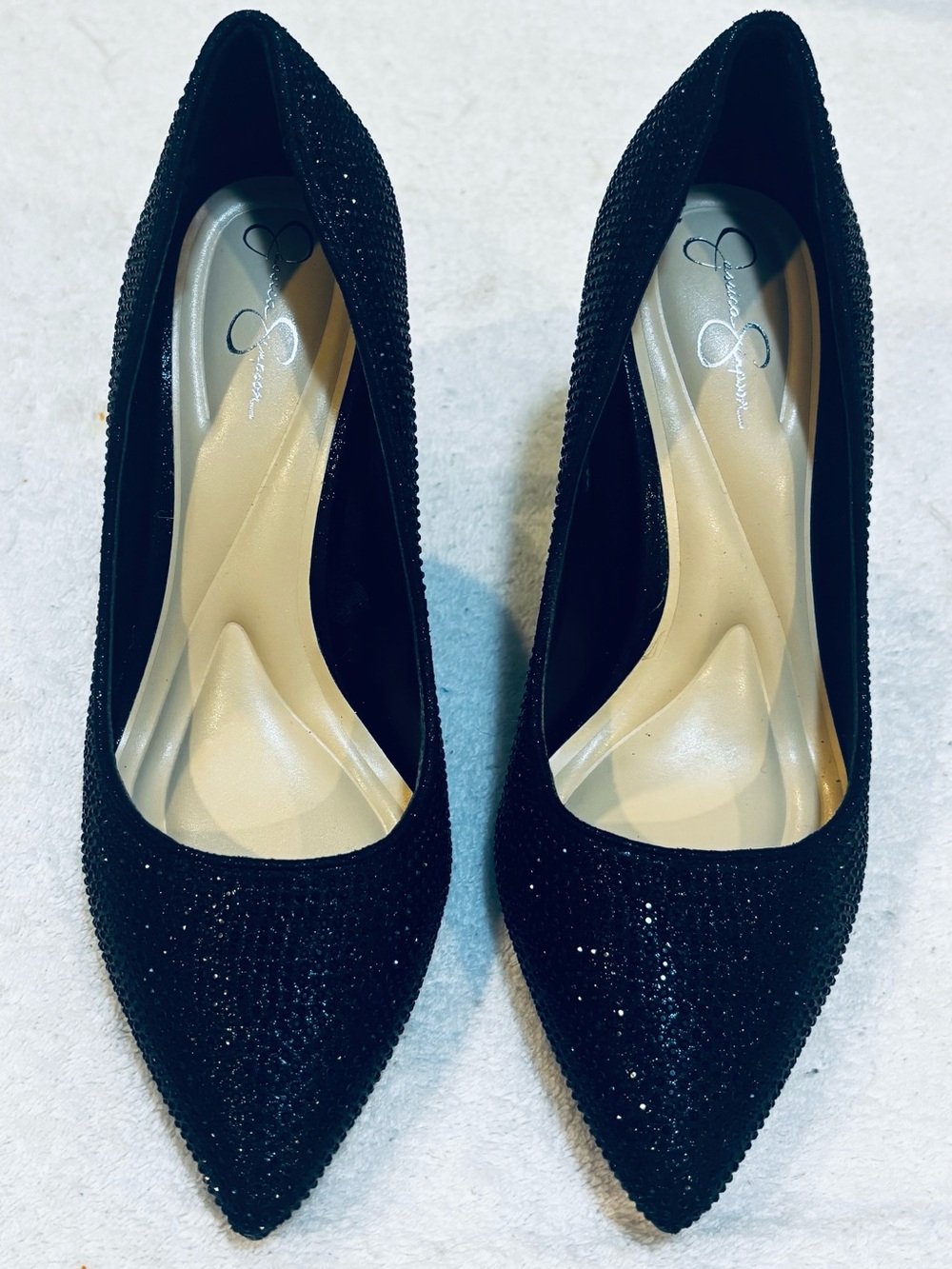Brand New Black Crystal Heels By Jessica Simpson - Heel 3” - Size 7M - box 13